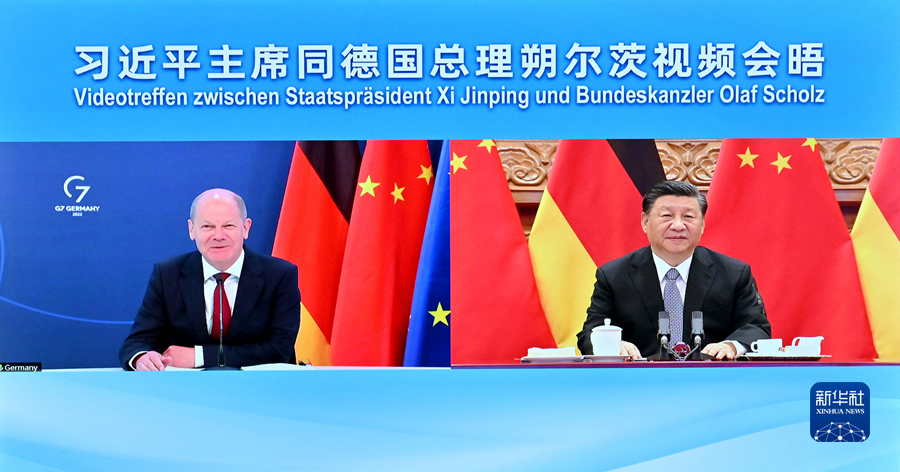 習近平国家主席が独首相とテレビ会談「中独は対話・協力基調を堅持すべき」
