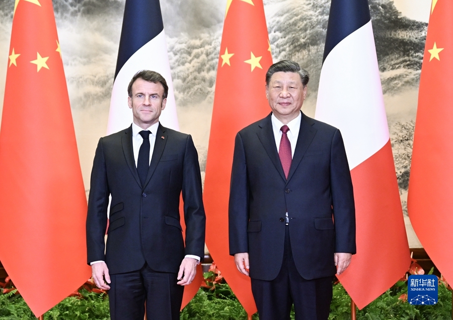 習近平国家主席がマクロン仏大統領と会談