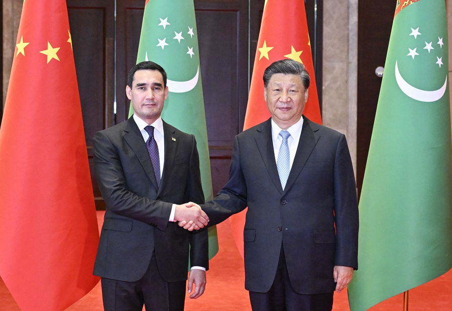 習近平国家主席がトルクメニスタンのベルディムハメドフ大統領と会談