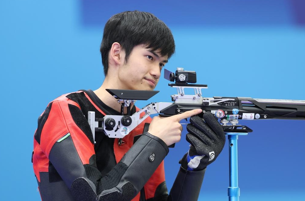 男子10メートルエアライフル個人で中国の盛李豪選手が金　パリ五輪