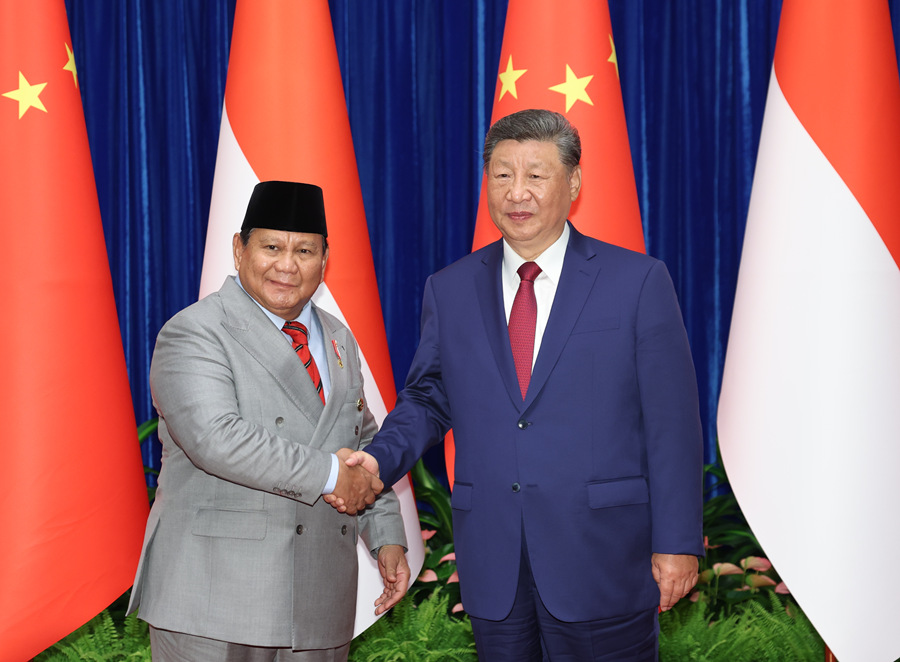 習近平国家主席がインドネシアのプラボウォ大統領と会談