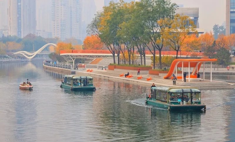 北京の市内と副都心を観光船で結ぶコースが試験運行の段階へ