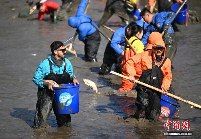 泥まみれで魚を捕まえる西渓湿地の「干塘節」開催　浙江省杭州