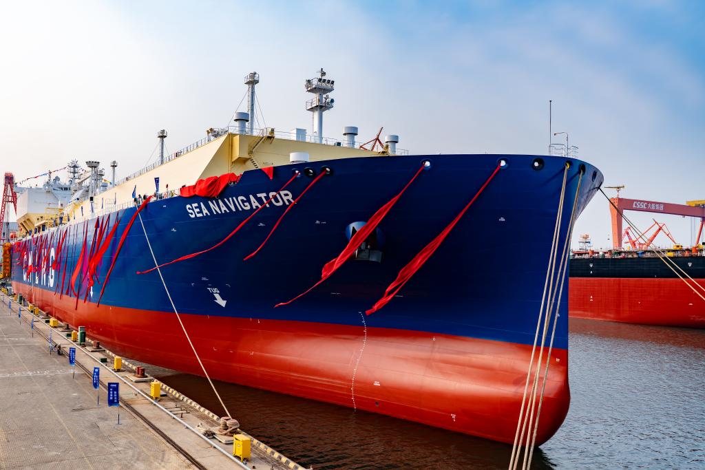 1月28日に大連で引き渡しが行われた「海瀚号」。画像提供：中船大連造船