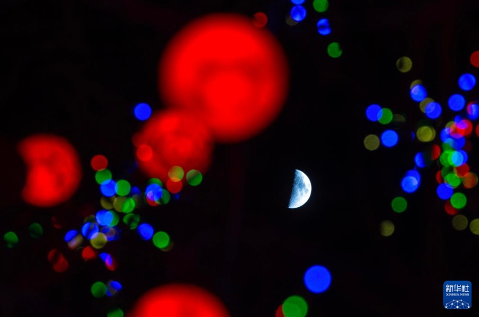 夜空に現れた今年最大の「上弦の月」