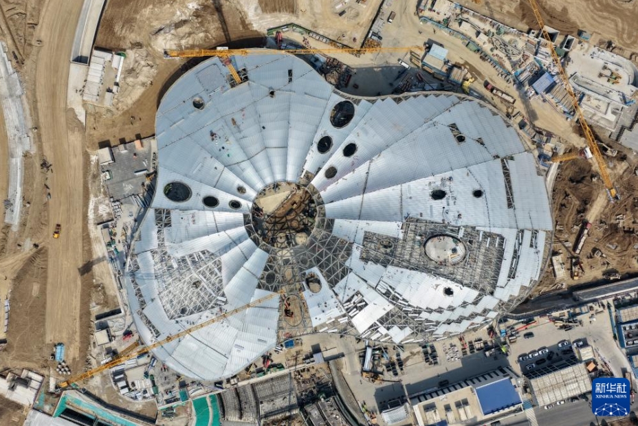 順調に進む雄安新区スタートエリア都市文化広場プロジェクト建設　河北省