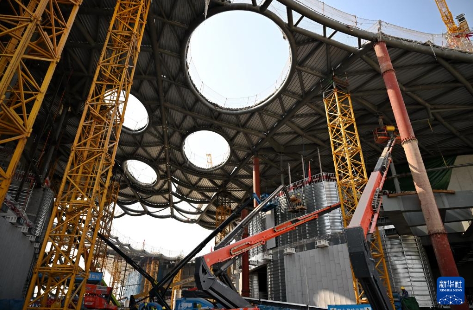 順調に進む雄安新区スタートエリア都市文化広場プロジェクト建設　河北省