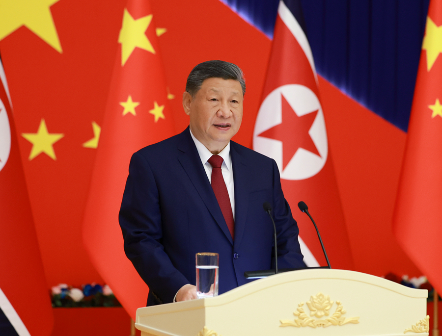 習近平総書記、金正恩総書記主催の歓迎レセプションに出席