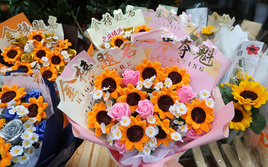 中国大学統一入学試験の影響で生花の売上が上昇