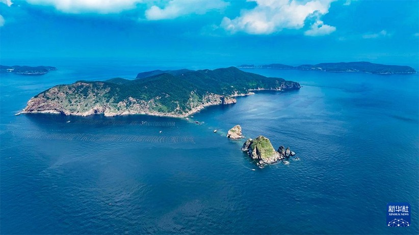 2022年9月に撮影した長山群島の景色（ドローンによる撮影・賈亦飛）。