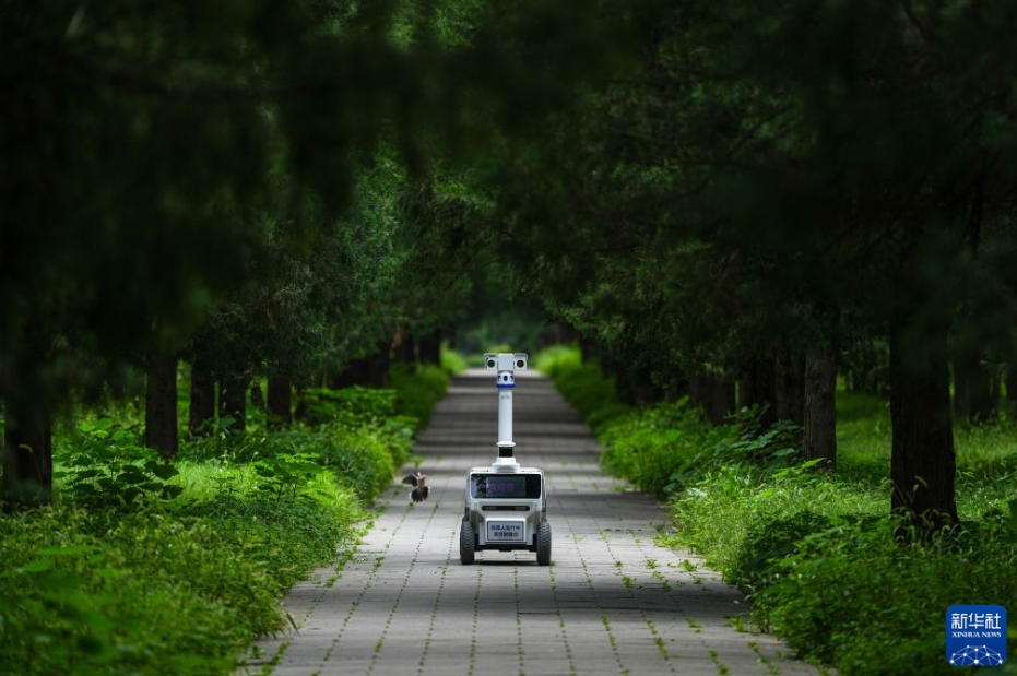 北京の公園でロボットが「勤務」開始