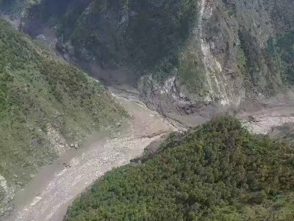 8月26日に撮影した土石流の被災地の様子。