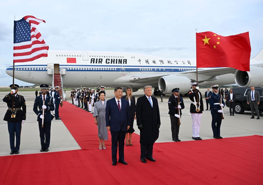 習近平国家主席がワシントンに到着、米国国賓訪問開始