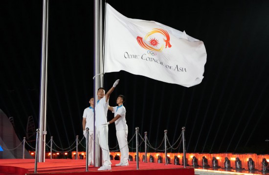 OCAのフラッグ（撮影・李博）。