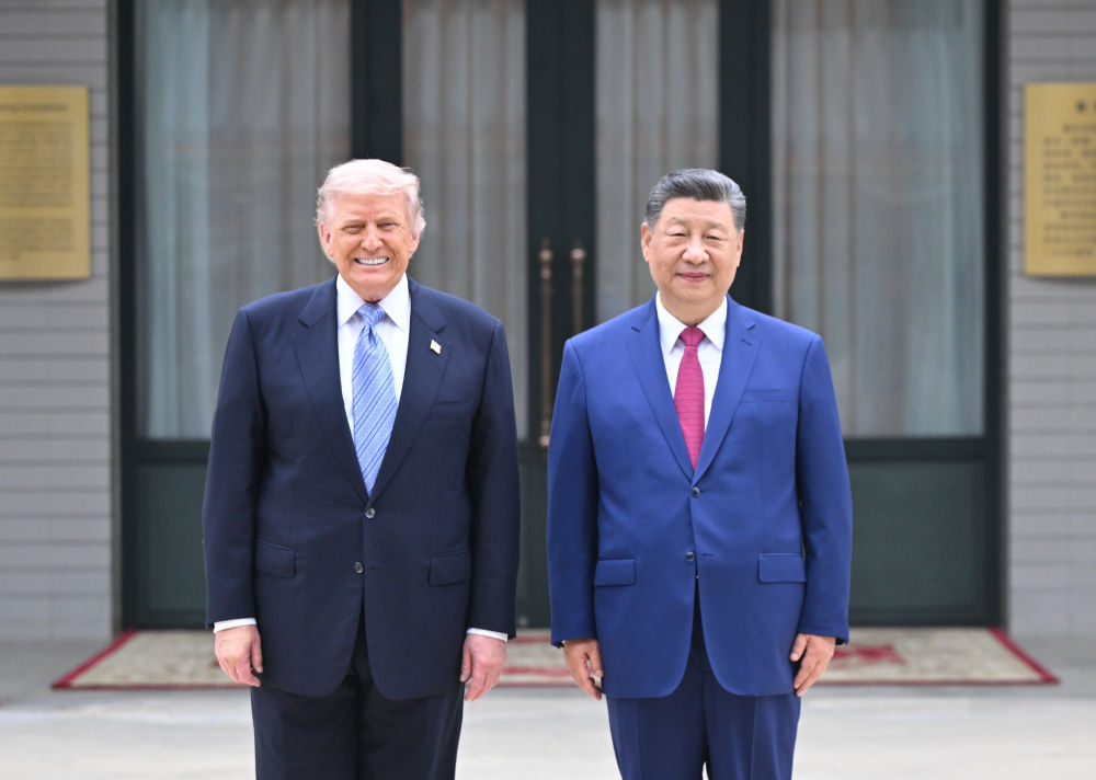 習近平国家主席とトランプ米大統領が中南海で会談