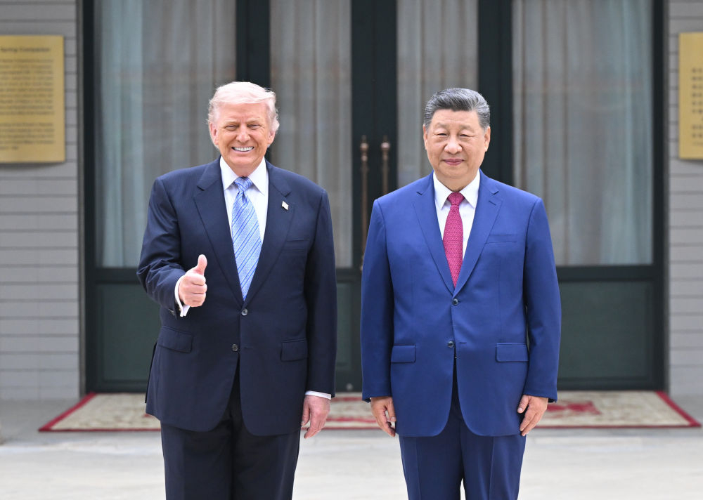 習近平国家主席とトランプ米大統領が中南海で会談